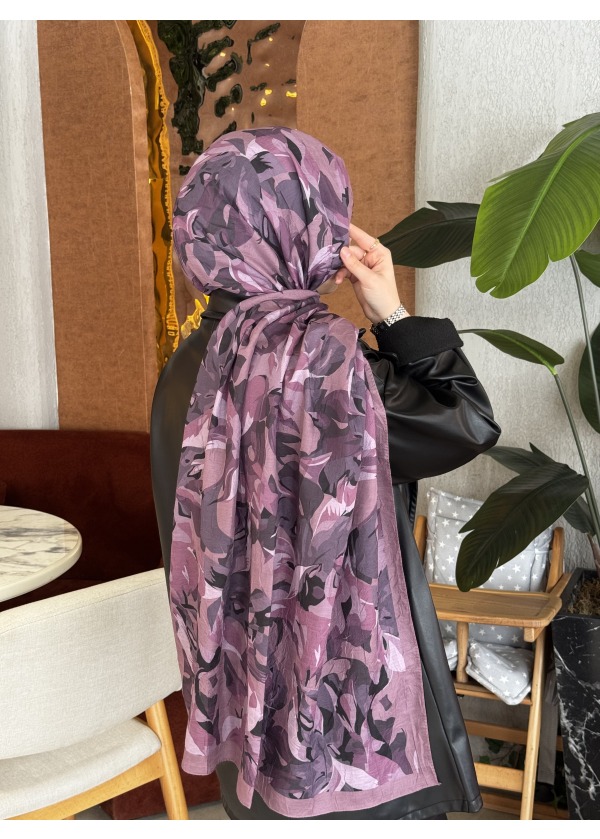  Ceylin Desenli Bambu Şal -4