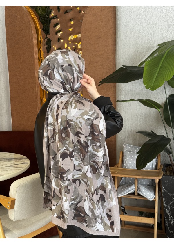  Ceylin Desenli Bambu Şal -4