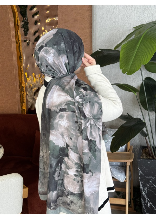  Ceylin Desenli Bambu Şal -2
