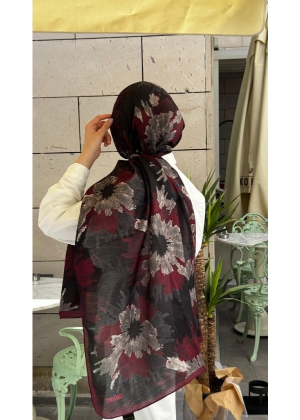 Ceylin Soft Batik Patlama Desenli Pamuklu Şal - C2