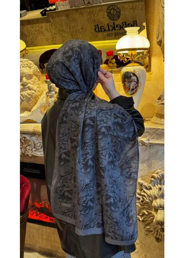 Ceylin Soft Barok Saray Damask Desenli Pamuklu Şal - C10