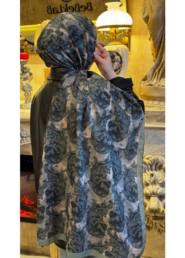 Ceylin Soft Barok Saray Damask Desenli Pamuklu Şal - C11