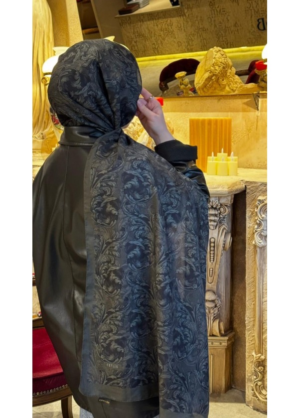 Ceylin Soft Barok Saray Damask Desenli Pamuklu Şal - C12