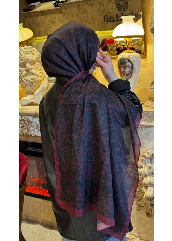 Ceylin Soft Barok Saray Damask Desenli Pamuklu Şal - C4