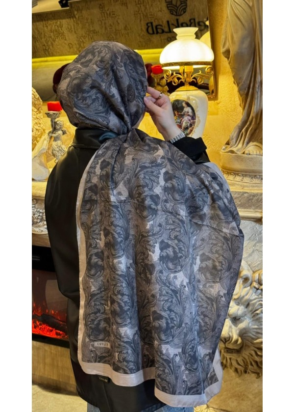 Ceylin Soft Barok Saray Damask Desenli Pamuklu Şal - C6