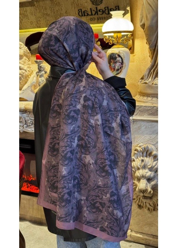 Ceylin Soft Barok Saray Damask Desenli Pamuklu Şal - C7