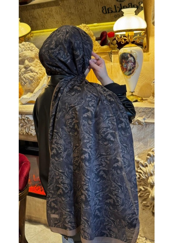 Ceylin Soft Barok Saray Damask Desenli Pamuklu Şal - C8
