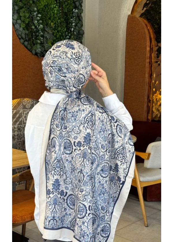 Ceylin Klasik Buta Paisley Desenli Pamuklu Şal - C10