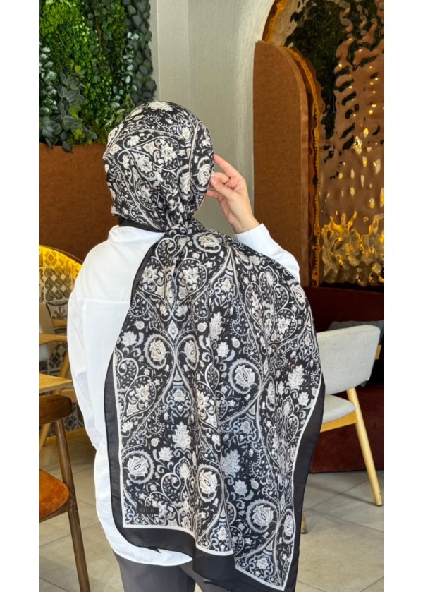 Ceylin Klasik Buta Paisley Desenli Pamuklu Şal - C5