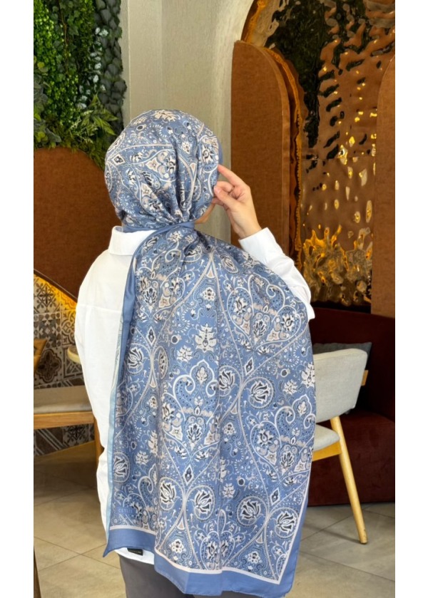 Ceylin Klasik Buta Paisley Desenli Pamuklu Şal - C8